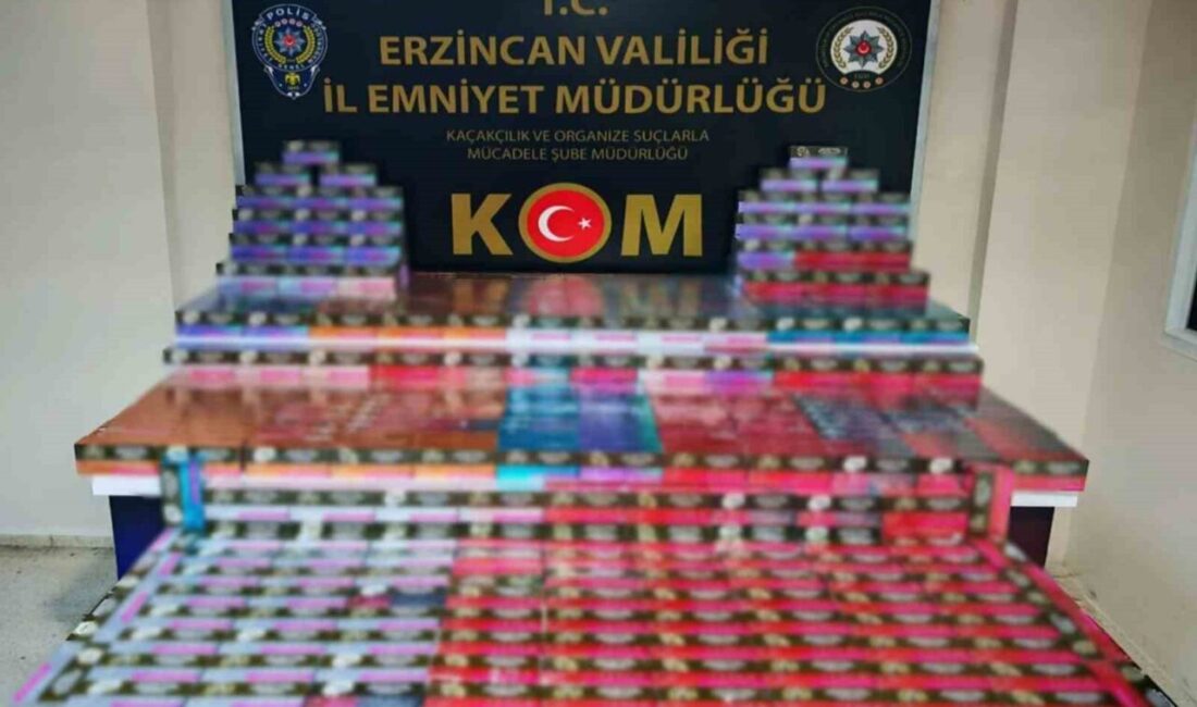 Erzincan’da yapılan operasyonda sigara ve tütün kaçakçılığı suçlamasıyla gözaltına alınan