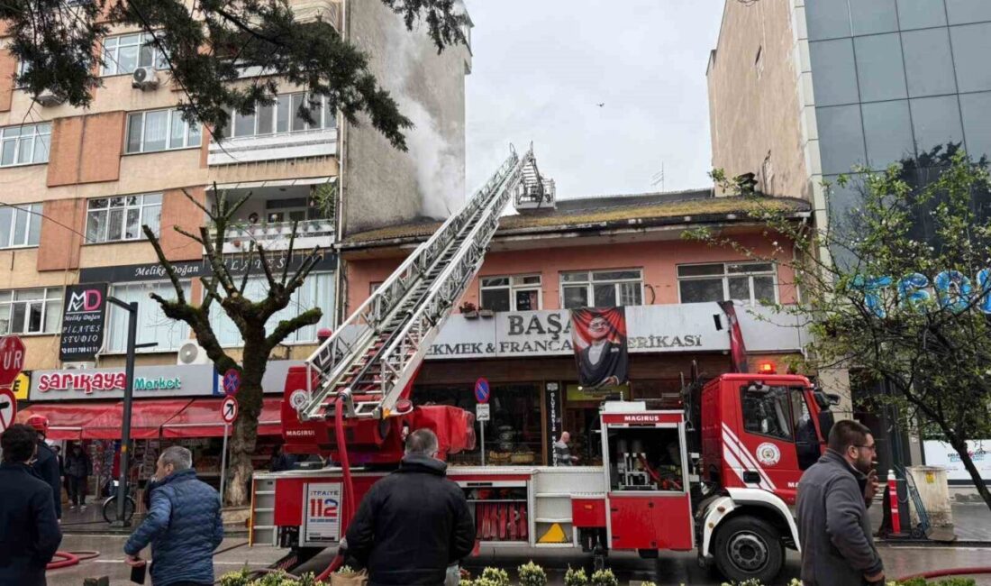Kocaeli İzmit ilçesinde bulunan bir 2 katlı binada, fırının bacasından