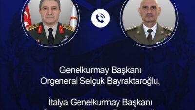 Türk Genelkurmay Başkanı Orgeneral Selçuk Bayraktaroğlu, İtalya’nın Genelkurmay Başkanı Orgeneral