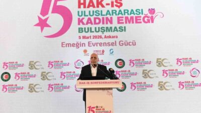 HAK-İŞ Konfederasyonu Genel Başkanı Mahmut Arslan, HAK-İŞ’in yaklaşık yüzde 9’luk