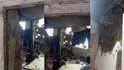 Hakkari ilinde meydana gelen şiddetli yağışlar sonucunda bir ev çöktü.