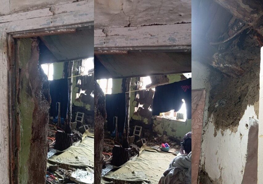Hakkari ilinde meydana gelen şiddetli yağışlar sonucunda bir ev çöktü.