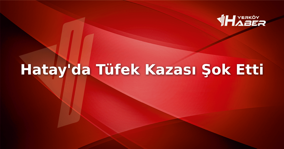 Hatay'daki tüfek kazası, ruhsatsız silahların tehlikelerini gözler önüne serdi, geniş