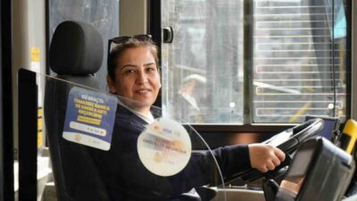 Kırıkkale’de, üç çocuk annesi olan ve belediye otobüsü şoförü olarak