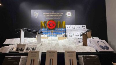 Kahramanmaraş’ta düzenlenen operasyonlarda, çok sayıda kaçak elektronik ürün ve sentetik