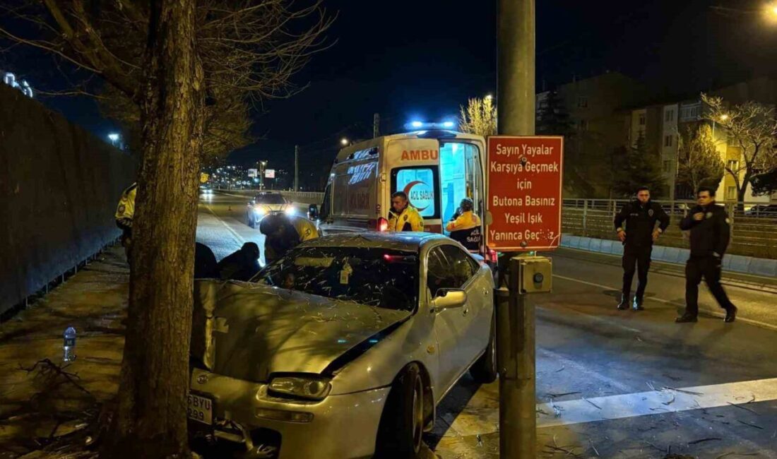 Kayseri’nin Melikgazi ilçesinde meydana gelen trafik kazasında, aracın kontrolünü kaybeden