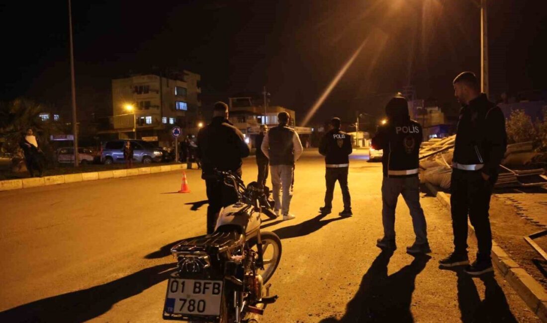 Kozan ilçesinde gerçekleştirilen denetimde kasksız motosiklet kullanan bir sürücü ceza