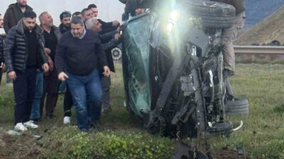 Kastamonu’da D-100 karayolunda meydana gelen trafik kazasında bir cip ile