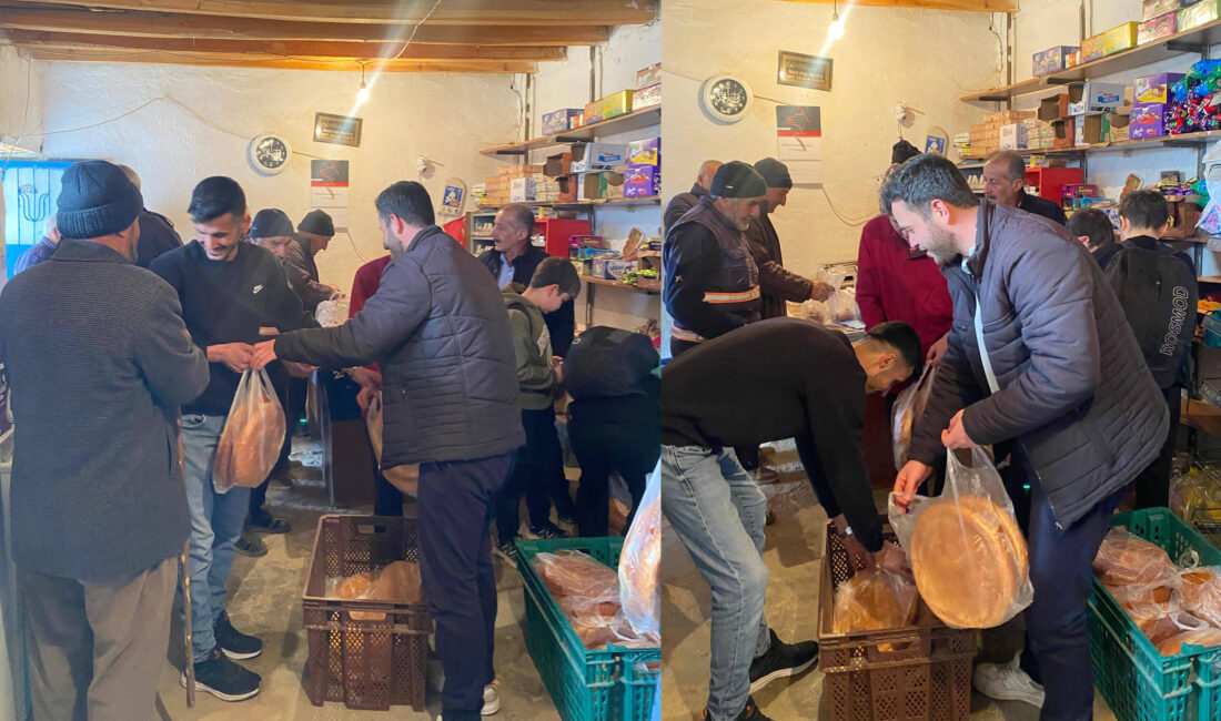 Kaykılı köyünde hayır amacıyla pide dağıtımı gerçekleştirildi. Köyde düzenlenen hayır