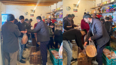 Kaykılı köyünde hayır amacıyla pide dağıtımı gerçekleştirildi. Köyde düzenlenen hayır