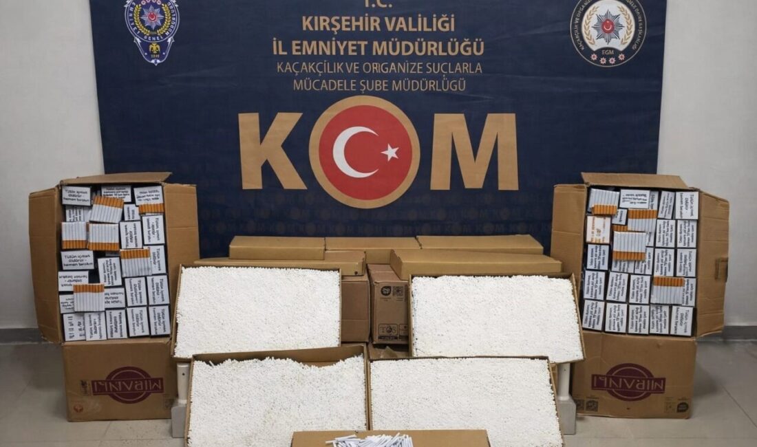 Kırşehir İl Emniyet Müdürlüğü’nün gerçekleştirdiği operasyonda, 72 bin makaron ele