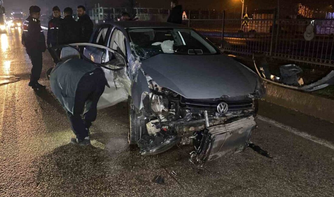 Bir trafik kazası, Bursa’nın İnegöl ilçesinde meydana geldi ve aracın
