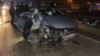 Bir trafik kazası, Bursa’nın İnegöl ilçesinde meydana geldi ve aracın