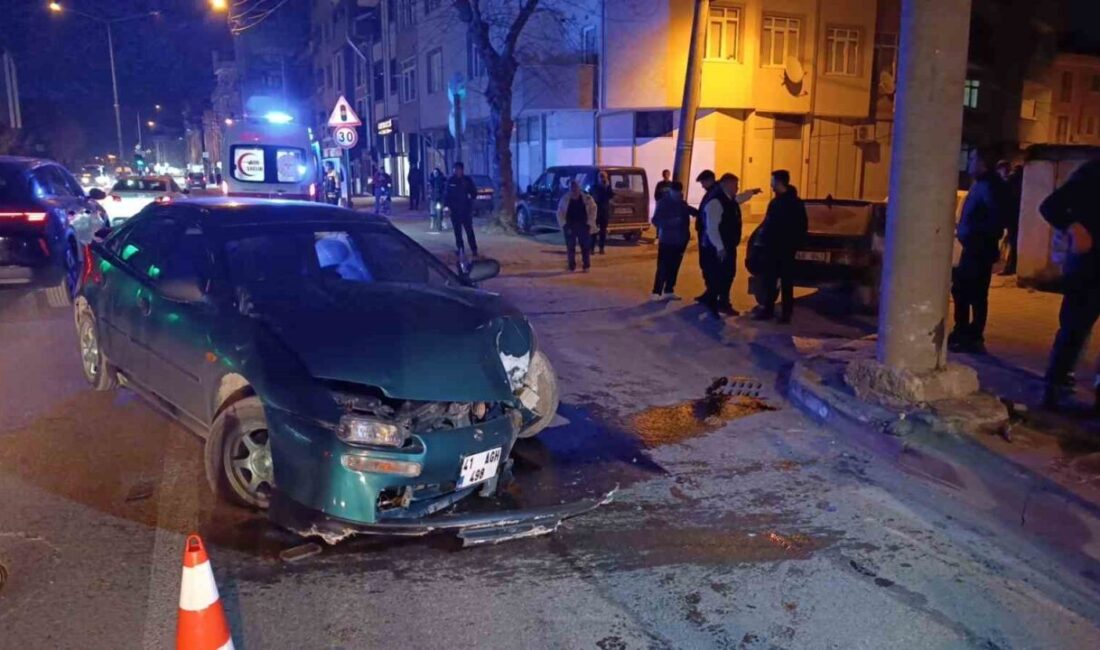 İnegöl ilçesinde yaşanan bir trafik kazasında virajı alamayarak kontrolü kaybeden