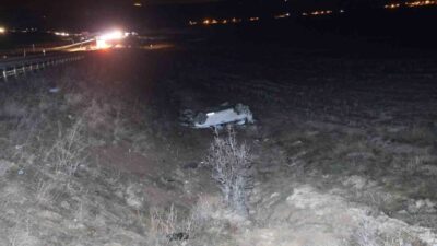 Nevşehir’de meydana gelen bir trafik kazasında bir otomobilin kontrolünden çıkarak