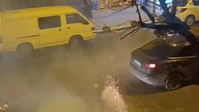 İstanbul’un Küçükçekmece ilçesinde dün akşam meydana gelen bir olayda, havai