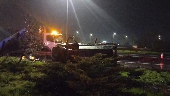 Kuzey Marmara Otoyolu’nda, Çekmeköy mevkiinde bulunan Hüseyinli Kavşağı’nda meydana gelen