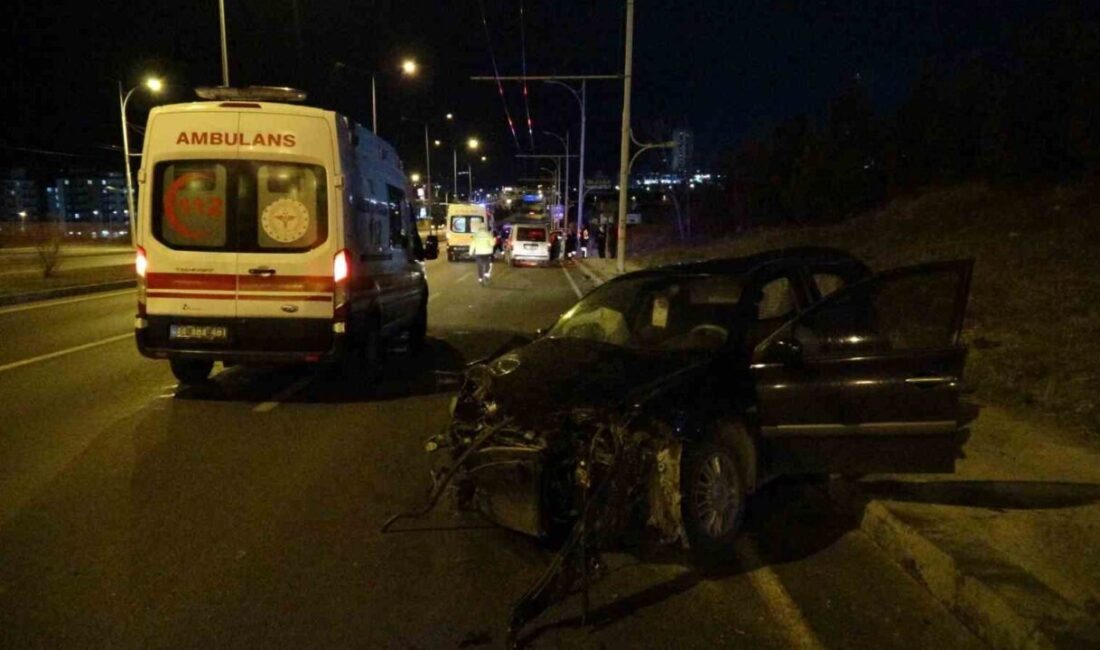 Malatya’da, bir sürücünün kontrolünden çıkan hafif ticari araç, aynı yönde