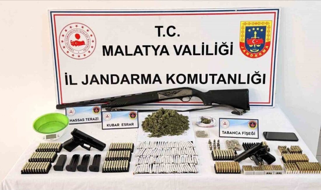 Malatya’da, uyuşturucu ticareti yaptığı şüphesiyle belirlenen kişilere karşı düzenlenen operasyonda
