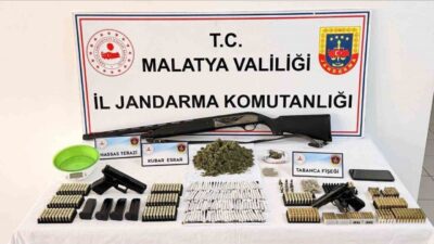 Malatya’da, uyuşturucu ticareti yaptığı şüphesiyle belirlenen kişilere karşı düzenlenen operasyonda