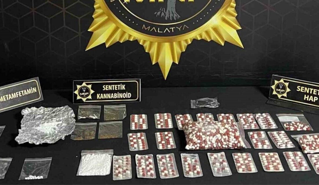 Malatya’da, Narkotik Suçlarla Mücadele Şube Müdürlüğü ekipleri tarafından gerçekleştirilen operasyonda
