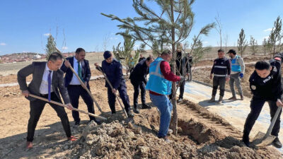 Çiçekdağı Belediye Başkanı Hasan Hakanoğlu, ilçede yapımı devam eden Millet