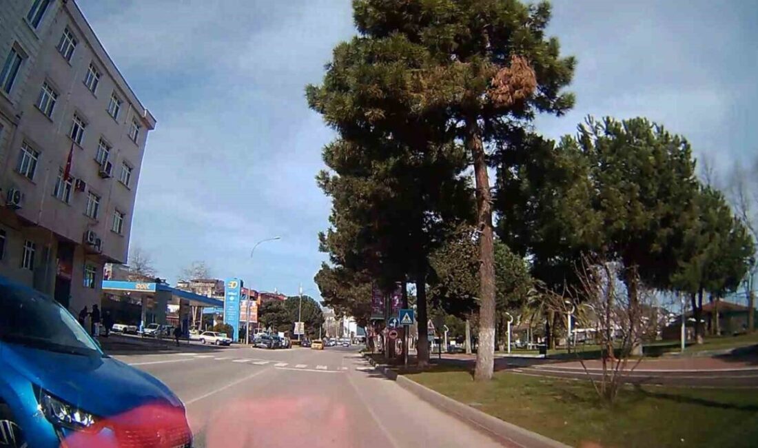 Ünye ilçesinde bir araç, Liseler Mahallesi Devlet Sahil Yolu Caddesi’nde