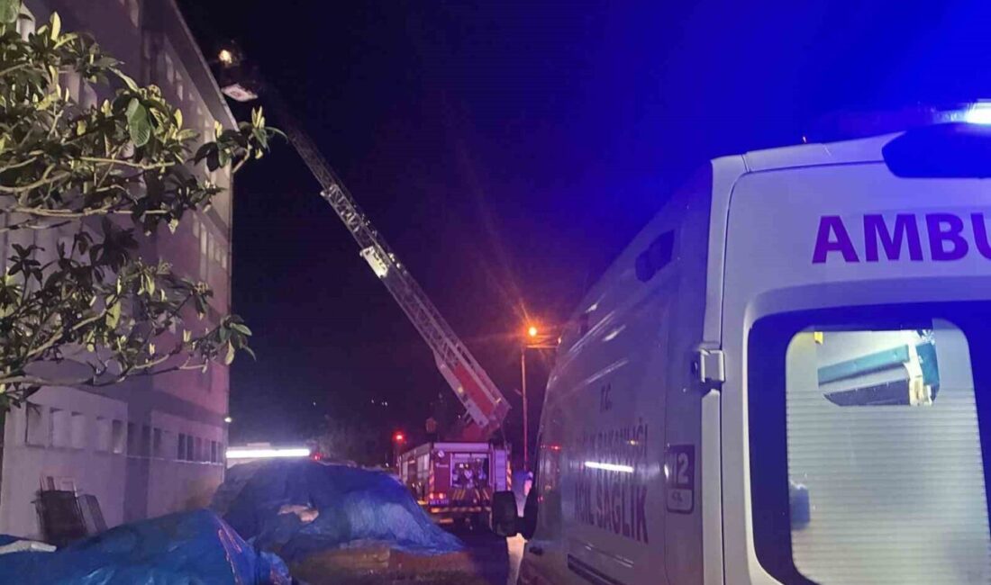 Ünye ilçesine bağlı Ordu’daki bir öğrenci pansiyonunda çıkan baca yangını,