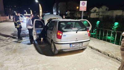 Kastamonu’nun Cide ilçesinde seyir halindeki bir araçta çıkan yangın, hızlı