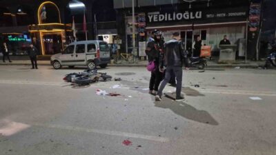Eskişehir’de bir motosiklet sürücüsü, otomobil ile çarpıştıktan sonra ağır yaralandı