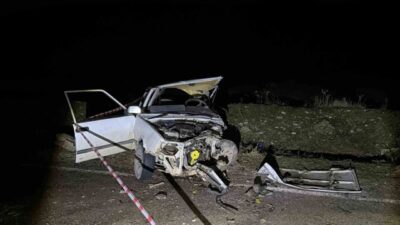 Afyonkarahisar’da meydana gelen bir trafik kazasında, Bolvadin ilçesi Büyükkarabağ köyü