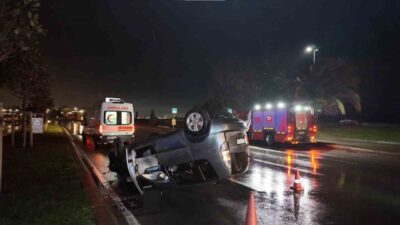 İstanbul’un Pendik sahil yolunda iddiaya göre aşırı hızla seyreden bir