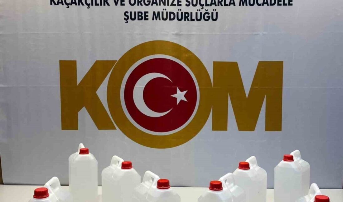 Samsun’un Tekkeköy ilçesinde gerçekleştirilen operasyonda 40 litre etil alkol bulundu
