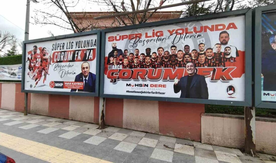 Sungurlu’da Çorum FK’nin Süper Lig yolculuğunu kutlamak için cadde ve