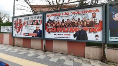 Sungurlu’da Çorum FK’nin Süper Lig yolculuğunu kutlamak için cadde ve