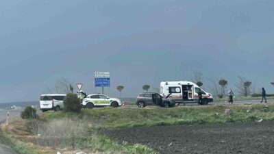 Muratlı ilçesinde meydana gelen trafik kazasında iki aracın çarpışması sonucu