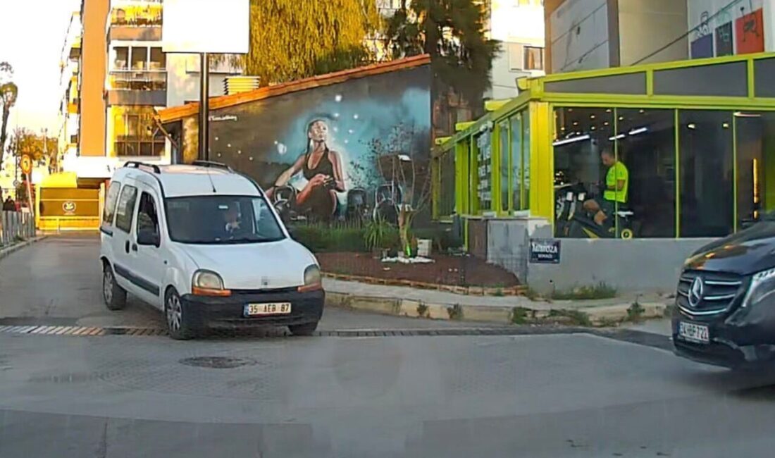 İzmir’in Balçova ilçesinde, trafik kurallarını çiğneyen bir sürücü, bir aracın