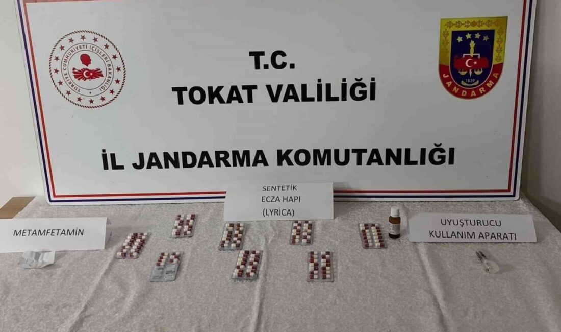 Tokat ilinde jandarma ekipleri tarafından yapılan operasyonda uyuşturucu madde ve