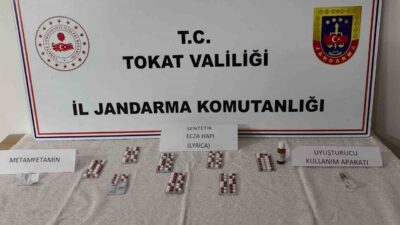 Tokat ilinde jandarma ekipleri tarafından yapılan operasyonda uyuşturucu madde ve