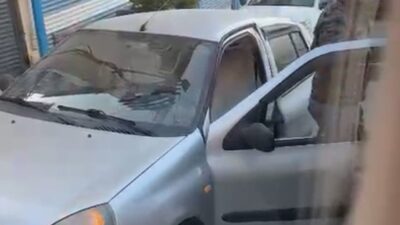 Bornova ilçesinde, trafikte diğer bir sürücüyle yaşadığı tartışma sonrasında aracından