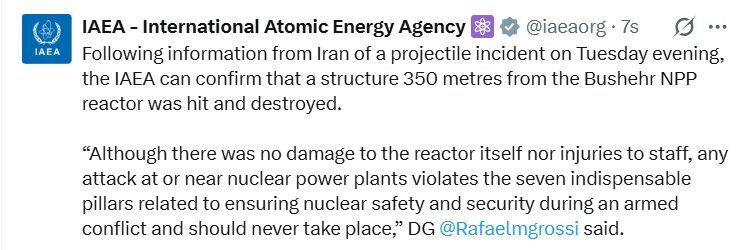 Uluslararası Atom Enerjisi Ajansı (UAEA), İran’daki Buşehr Nükleer Santrali reaktörüne