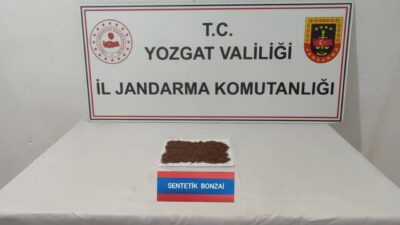 Yozgat’ın Sorgun ilçesinde jandarma ekiplerince düzenlenen uyuşturucu operasyonunda 25 gram