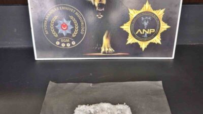 Afyonkarahisar’da polis kontrolü sırasında durdurulan bir araçta uyuşturucu madde bulundurduğu