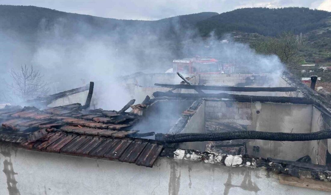 Muğla’nın Yatağan ilçesinde yer alan bir ev, Bencik Mahallesi’nde meydana