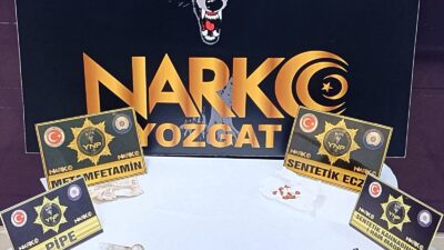 Yozgat’ta Narkotik Suçlarla Mücadele Şube Müdürlüğü ekiplerince yürütülen çalışmalar kapsamında,