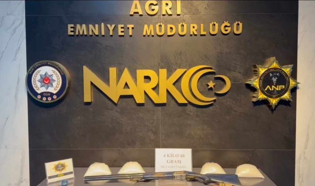 Ağrı ve Hatay illerinde düzenlenen bir operasyonda, 4 kilogram metamfetamin