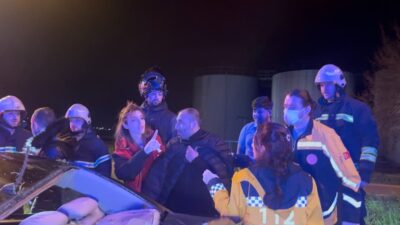 Çorlu ilçesinde gerçekleşen trafik kazasında alkollü bir sürücü yönetimindeki araç,