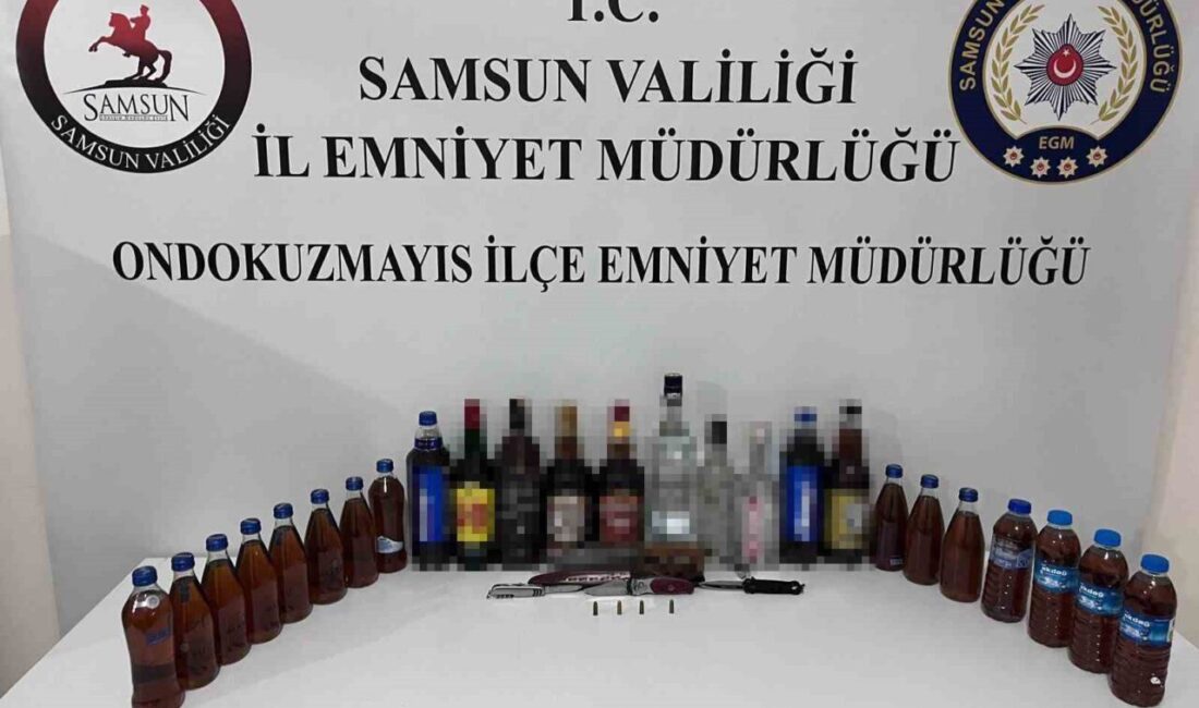 19 Mayıs ilçesindeki denetimde, alkollü olduğu belirlenen sürücünün aracında yapılan
