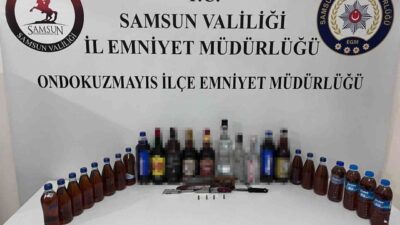 19 Mayıs ilçesindeki denetimde, alkollü olduğu belirlenen sürücünün aracında yapılan
