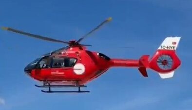 Yozgat’ta karbonmonoksit zehirlenmesi nedeniyle tedavisi süren hasta ambulans helikopter ile